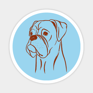 Boxer (Blue and Brown) Magnet